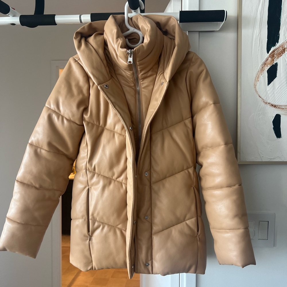 Abercrombie - Faux Leather Ultra Puffer Jacket